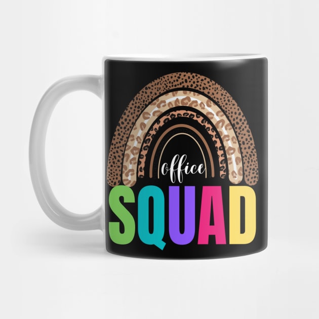 Office Squad Rainbow Leopard School Secretary Administrative by Johner_Clerk_Design